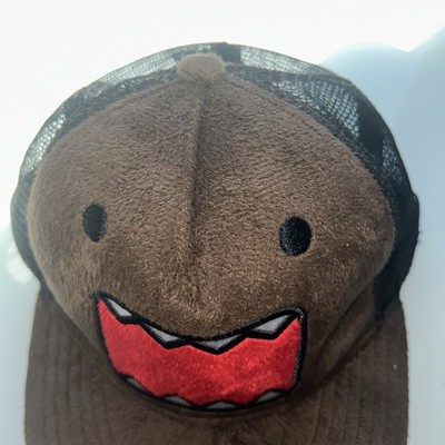 Official Domo Kun Plush Trucker Hat Brown Mesh Snapback Anime Cap NHK Licen. 1S