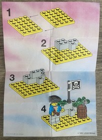 Lego 1464 Pirate Lookout 100% Complete with instructions Vintage 1992 System
