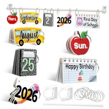 Magnetic Calendar Bulletin Board Set Classroom Flip Calendar with Date Cute