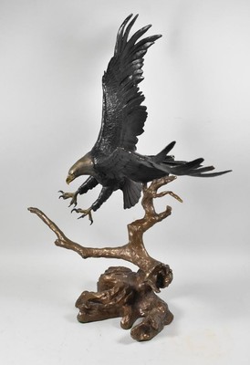 Mark Hopkins ''Sovereign Territory'' Bronze Flying Eagle Sculpture 23'' Tall