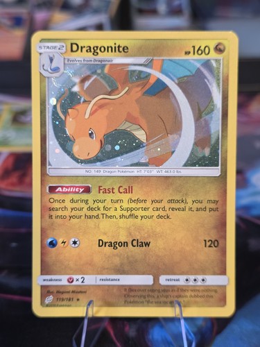 Pokémon TCG - Dragonite 119/181 Team Up Cosmos Holo 🔥MOUTH SWIRL 🔥
