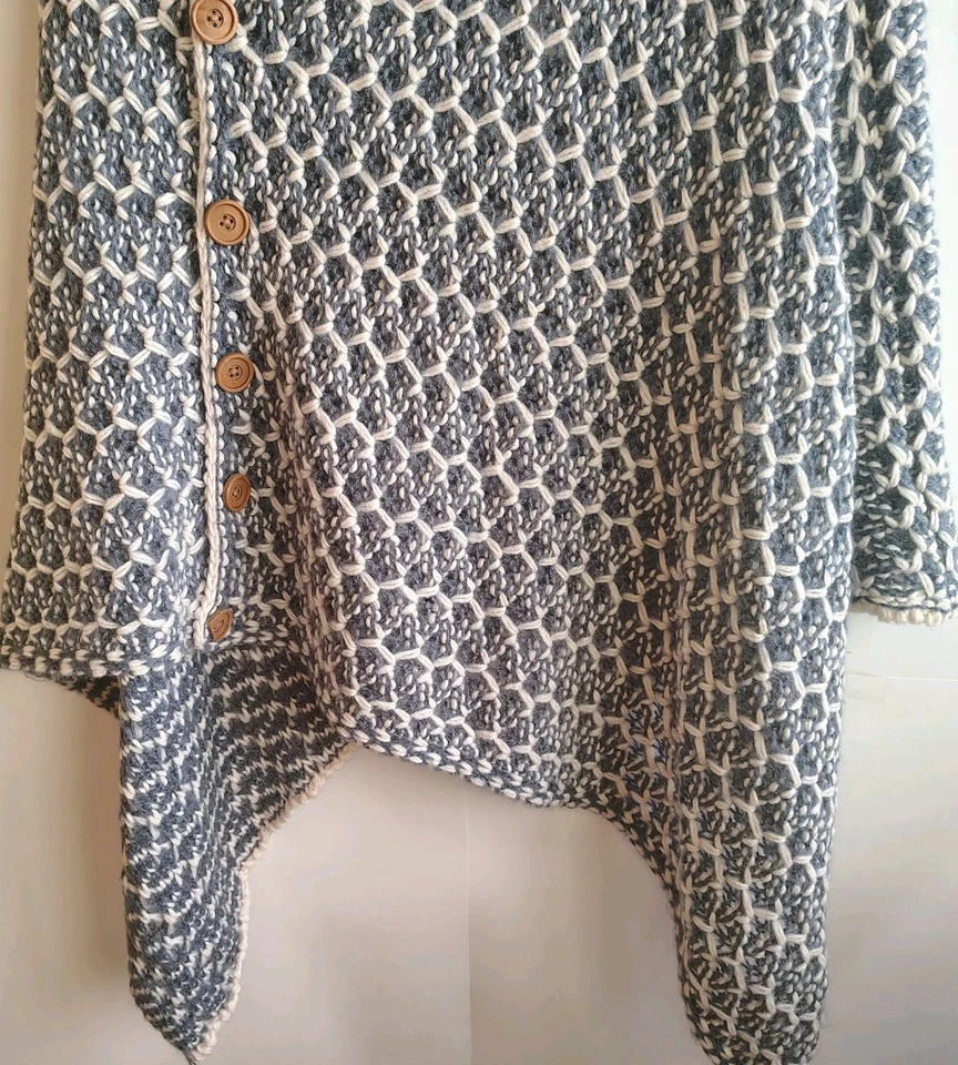 Просто Ноэль насмешливый шеи коренастый вязаный шаль плащ комплект Cottagecore богемное побережье уютный - Изображение 3 из 4