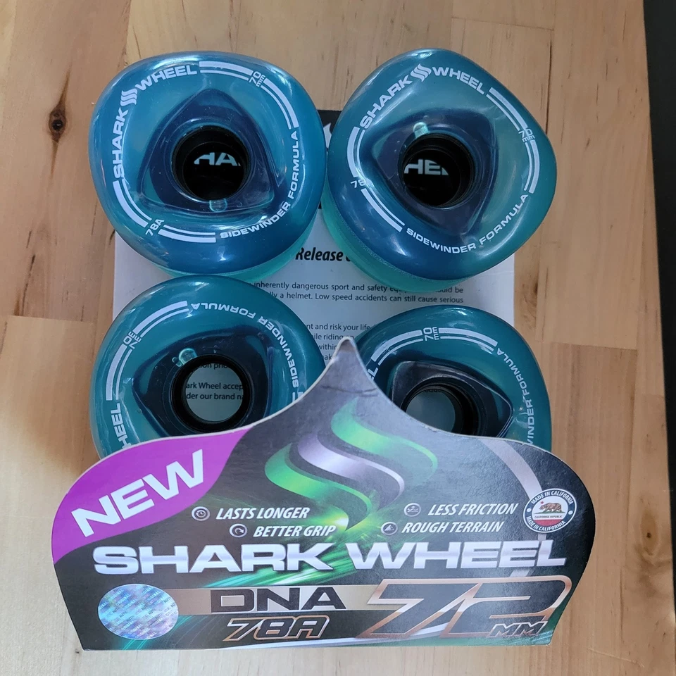 Longboard Shark Wheels Nuevo DNA Tech 72mm 78a Color NEGRO Rodamientos libres A-7 Foto 2 de 4