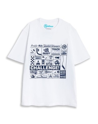 Top Gear Cremefarben Graphic Kurzärmeliges T-Shirt Unisex Erwachsene