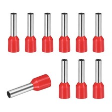 100 Pcs Wire Ferrule Connectors VE4012 - 12AWG Copper Ferrules Terminals Red