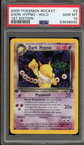 Pokemon Dark Hypno Holo Team Rocket 9 1st Edition PSA 10 Gem Mint