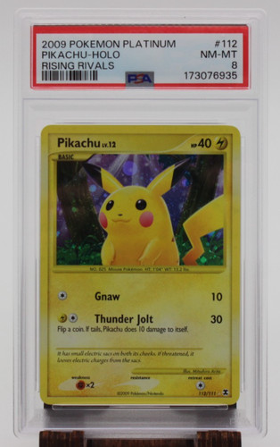 Pikachu graded PSA 8 for sale on eBay