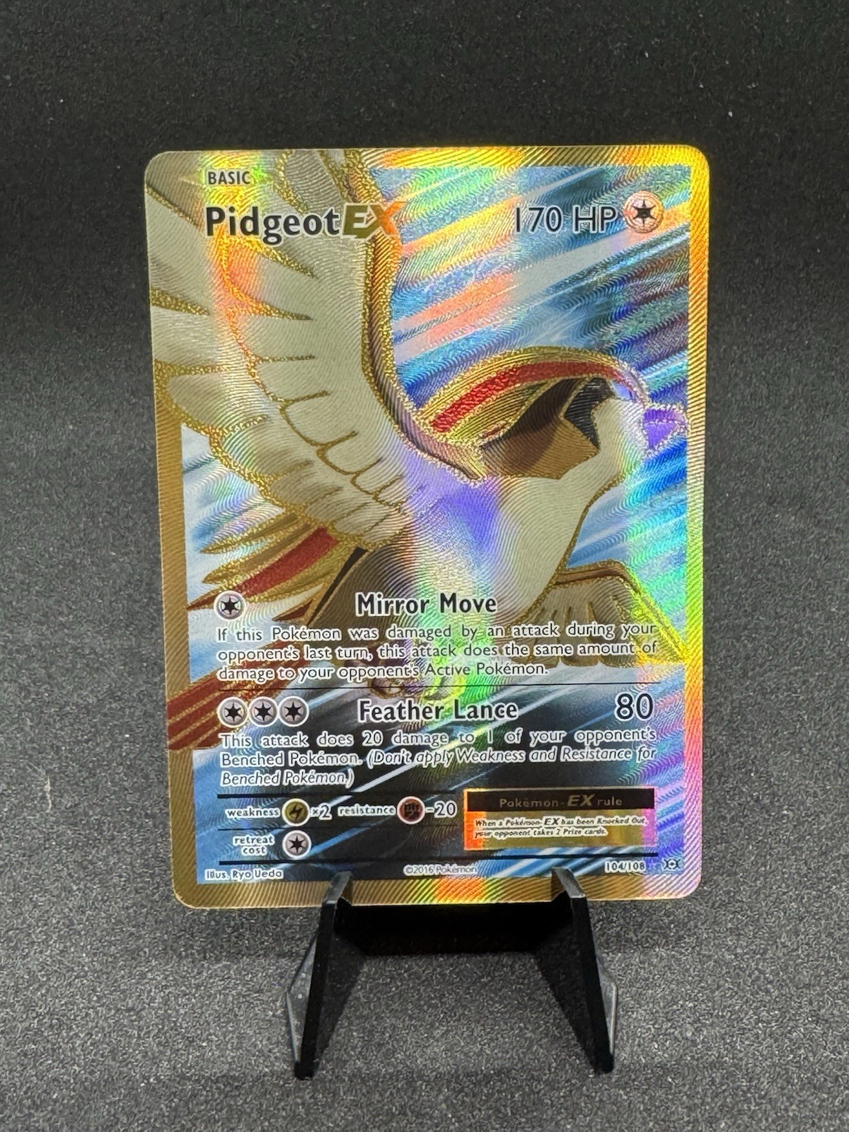 Pokemon Pidgeot EX (Full Art) Ultra Rare XY - Evolutions 104/108 NM