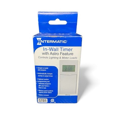 Intermatic ST01K Astronomic Digital In-Wall Timer - White Lot of 2