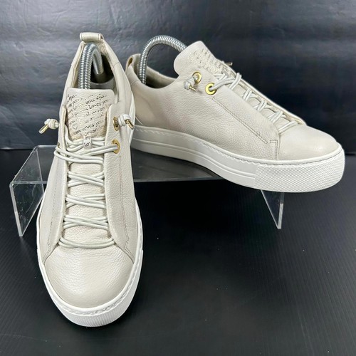 Sneakers donna Paul verde tortora pelle Faye taglia 6/8,5 slip on lacci elasticizzati - Foto 3 di 15