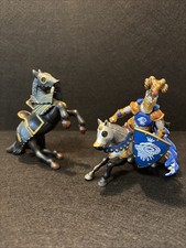 PAPO Medieval Knight Horses 2001-2007 Lot Of 3 Pieces 2 Horses 1 Figure