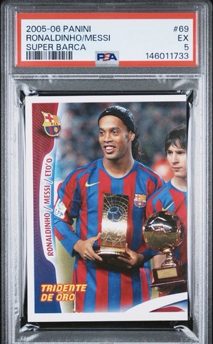 Lionel Messi, Ronaldinho #69 2005 Panini Super Barca card