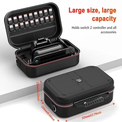 HEYSTOP Harte Tragetasche für Nintendo Switch 2: Reise-Schutzhülle mit großem Stauraum