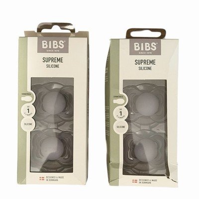 Bibs Supreme Silicone Pacifier Size 1 (0-6m) Dusty Purple/Gray