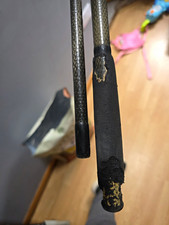 2x Century  Carbon Aramid Carbon Fibre 2pc Carp Spinning Rod + Sleeve