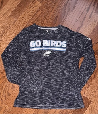 Philadelphia Eagles Shirt Mens Medium Dark Gray Football Go Birds  Lightweight