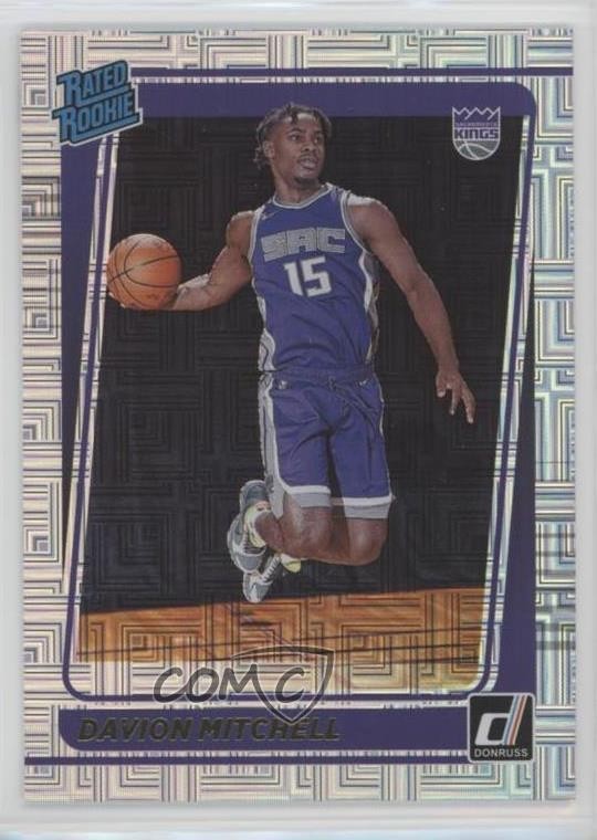 2021-22 Panini Donruss Rated Rookie Choice Davion Mitchell #205 g8c