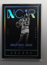 2016-17 Panini Noir Kareem Abdul-Jabbar ENCORE METAL /25 #308 Bucks KAJ HOF