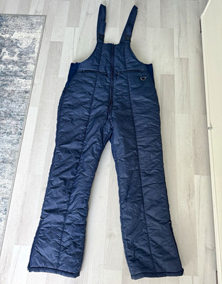 Swiss Alps Insulated Snow Bib / Ski Overalls Navy Blue Large