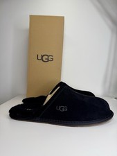 UGG Pearle UGGplush Scuff Slipper Women Leather Cozy Slide Black 7 8 9 New