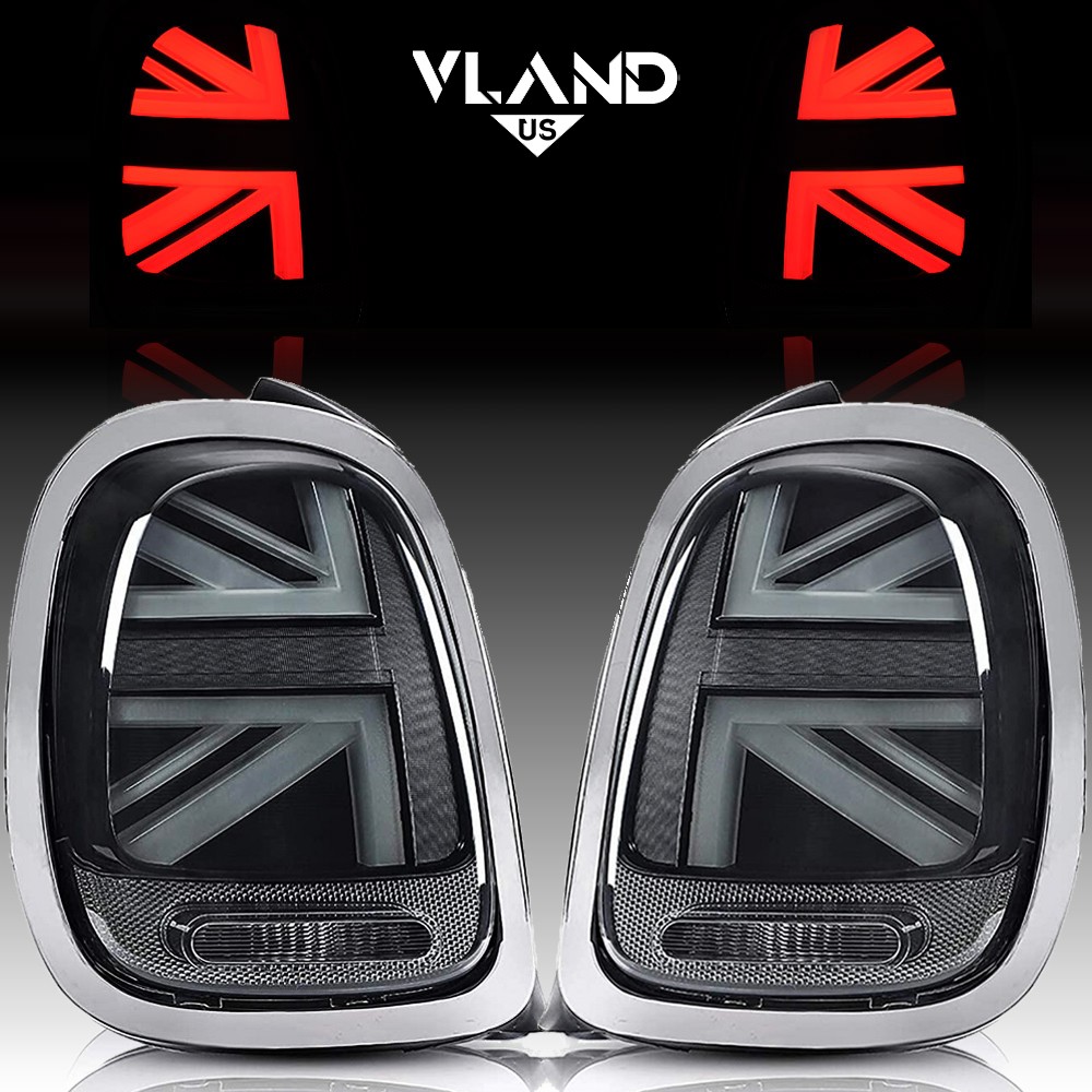 Fits 2014-2023 Mini Cooper F55 F56 F57 Smoked Tail Lights FULL LED Rear Lights*2