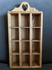 Vintage Wood Display Shelf