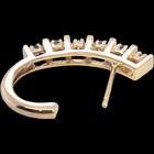 ESTATE 14K YELLOW GOLD DIAMOND J HOOP HUGGIE 3/4" EARRINGS #7945 — photo 5