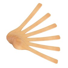 6Pack Wood Spoon Kitchen Cooking Condiment Utensil Spoon Coffee Teaspoon Set C