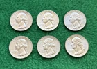 US Silver Quarter Lot - 6 Coins - Various Dates - 90% Silver - Check it out 👀!!