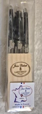  Laguiole De Table Bee Serated Steak Knives 6 Pc Set Black Marble Handle France