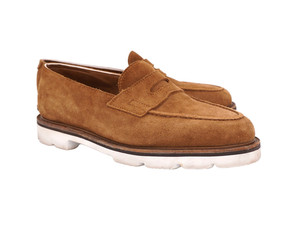 John Lobb Suede Lopez Loafer in Tobacco LWS, New In Box - 10UK/11US 0400013370544_BROWN?wid=600&  main image 2