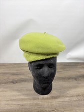 Nordstrom Women's Vintage Green 100 Wool Beret French Chopin - made in France