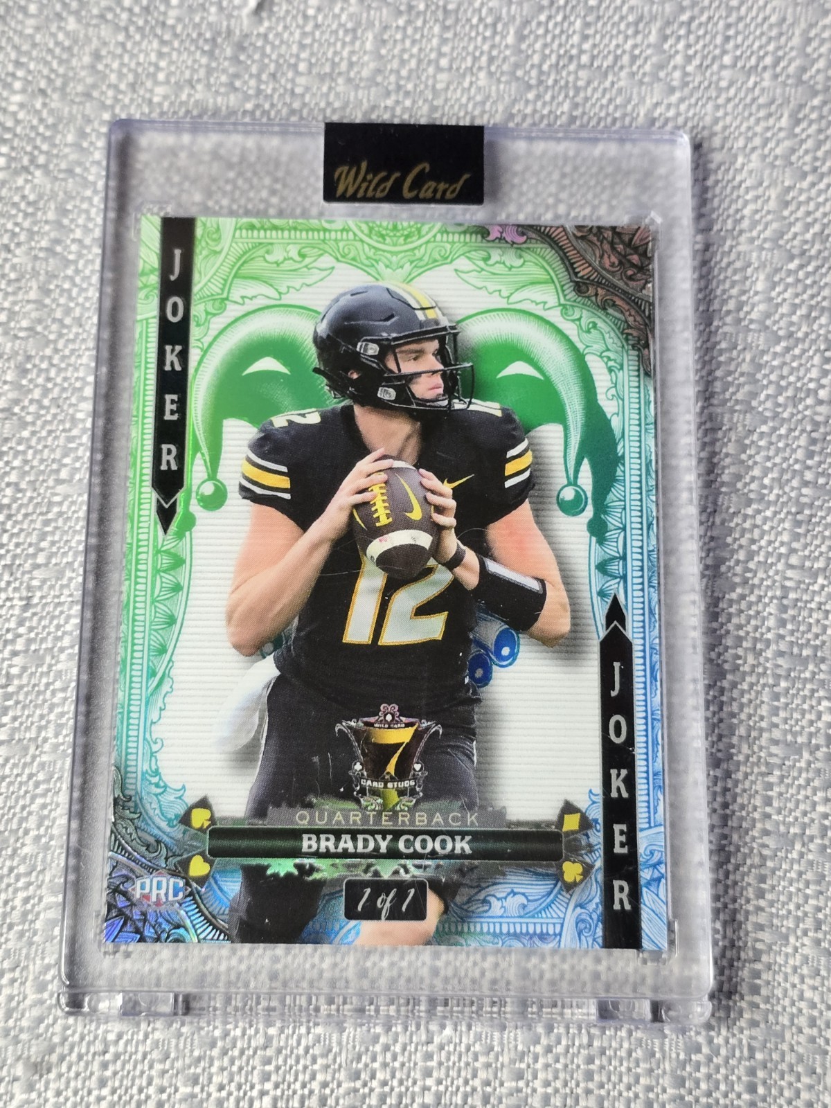 Brady Cook Wild Card Green Joker 1/1 PRC