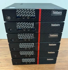 Lot of 6 x Lenovo ThinkCentre M700 Mini Desktop i5 i5-6500T 8GB 128GB W/Adapters
