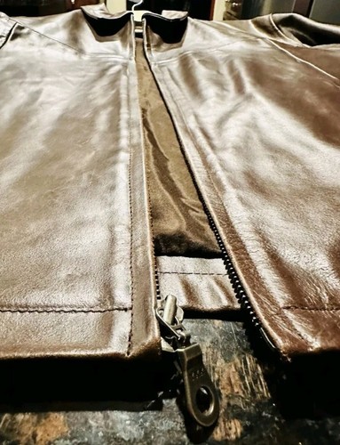 Wilson Men's Brown Leather Jacket, Medium - Picture 4 of 12