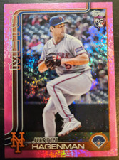 2025 Topps Update Justin Hagenman US103 RC Pink Holofoil SP Mets Rookie