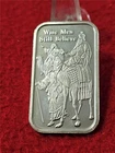 1 OZ 999.0 SILVER INGOT.  WISE MEN STILL BELIEVE 2007 PEACE AND JOY  #T1427
