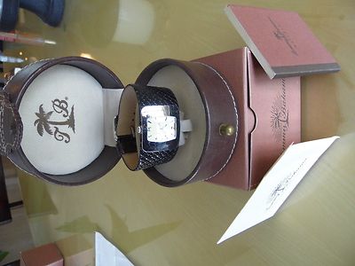 Tommy Bahama TB 2041 Ladies Wide Woven Black Band Watch | eBay