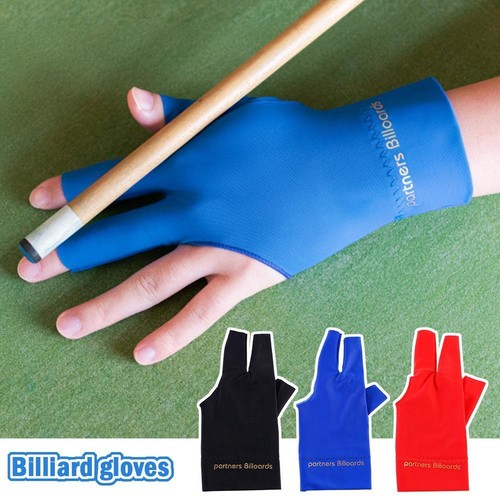 Snooker Gloves Billiard Left Three Finger Hand Open Pool Glove Cue Gi D0P1