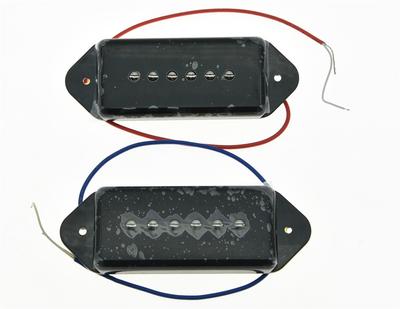 Black P90 High Power Sound Neck&Bridge Dogear Pickup Soapbar Pickups Set 