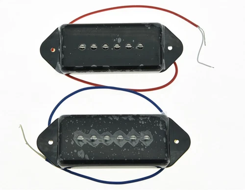 Black P90 High Power Sound Neck&Bridge Dogear Pickup Soapbar Pickups Set 