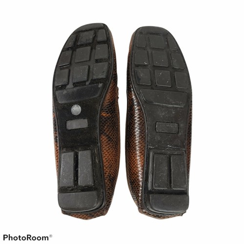 Mocasines St. John's Bay para mujer con borlas talla 8,5 M cuero marrón piel de serpiente planos - Imagen 8 de 11