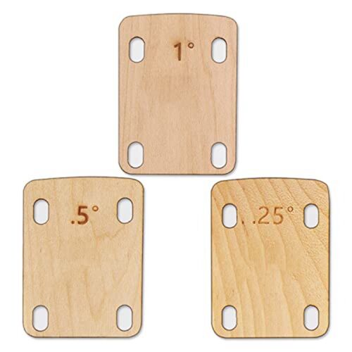 3 Stck. Gitarrenhalsscheiben, Massivholz Gitarrenhalsscheibe 0,25, 0,5 und 1 Grad Gitarre