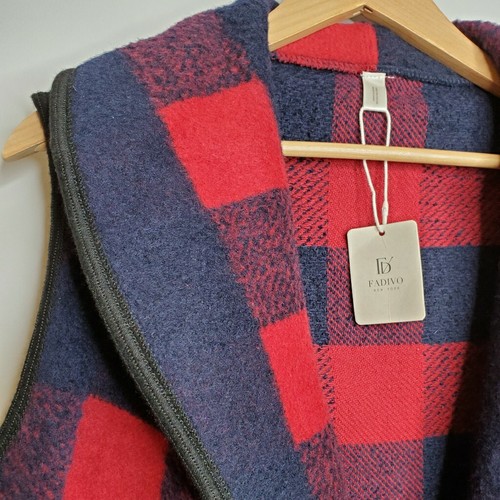 Fadivo New York Buffalo Plaid Vest Ne with Tags - Picture 4 of 4