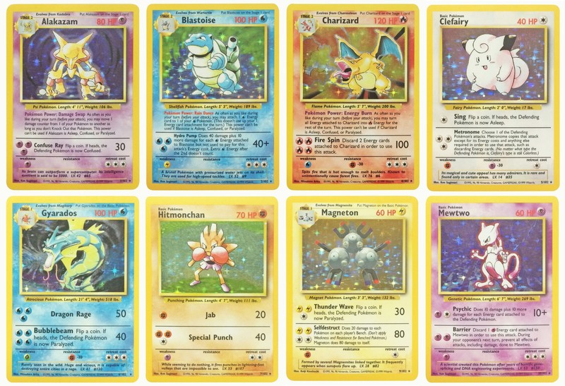 Pokemon Official Trading Card Rare Uncommon Base Set 1 Wizards of the Coast WOTC