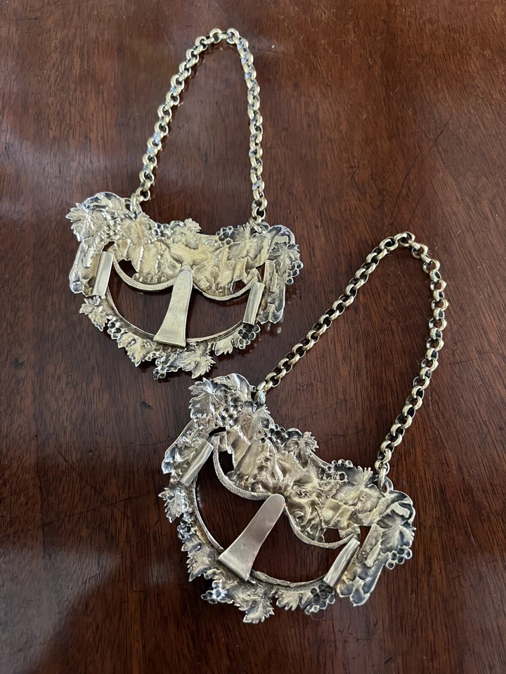 2 English Sterling Silver Bottle Labels/Tickets, Leopard Pelt, Paul Storr, 1810 - Image 4 of 4