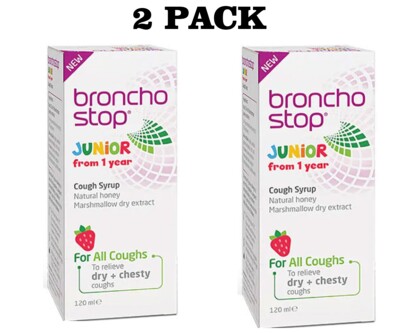 Broncho Stop Hustensirup 120ml JUNIOR AB 1 JAHR X 2er Pack