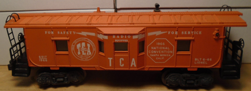 LIONEL #6517 1966 TCA NATIONAL CONVENTION SANTA MONICA CA CAR BAY WINDOW CABOOSE - Picture 3 of 6