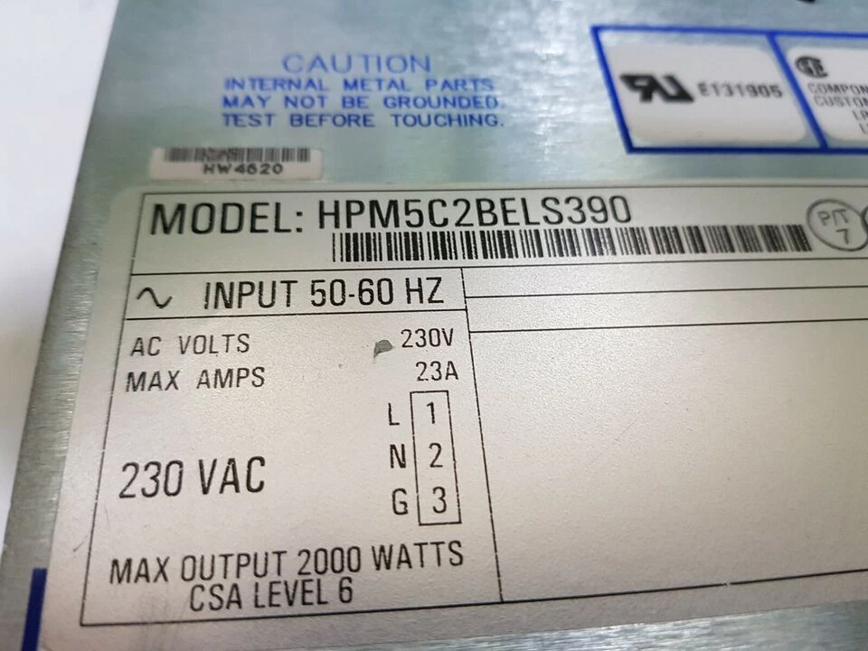 Módulo de fuentes de alimentación HPM5C2BELS390 D.C. 230V, 2000W 23A 50-60HZ Foto 2 de 4