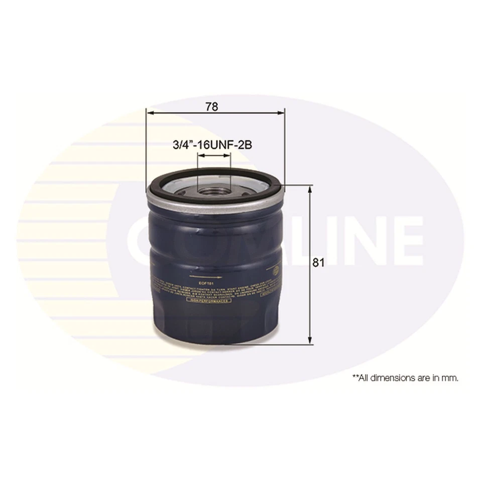 For Ford C-Max MK2 1.0 EcoBoost Genuine Comline Spin-On Engine Oil Filter - Image 2 of 4